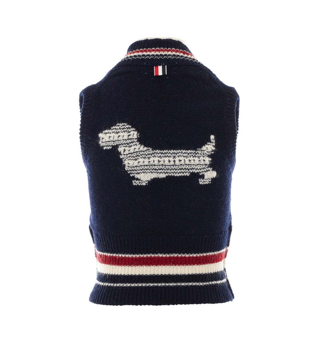 Thom Browne Women's Wool Knitted Vest in Blue