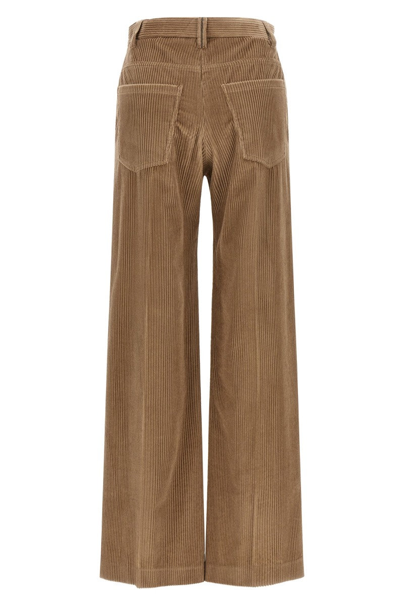 Brunello Cucinelli Women's Corduroy Trousers in Brown