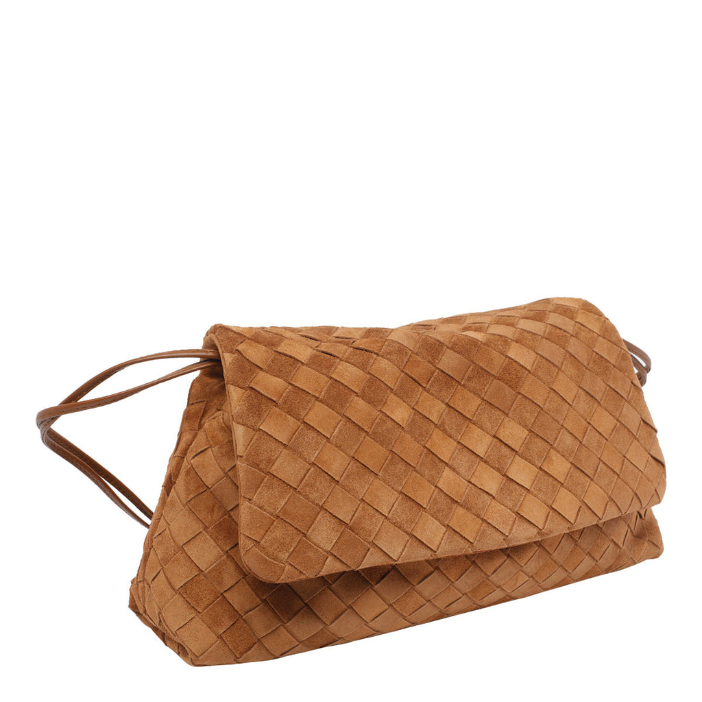 Bottega Veneta Women's Suede Giorno Bag in Brown