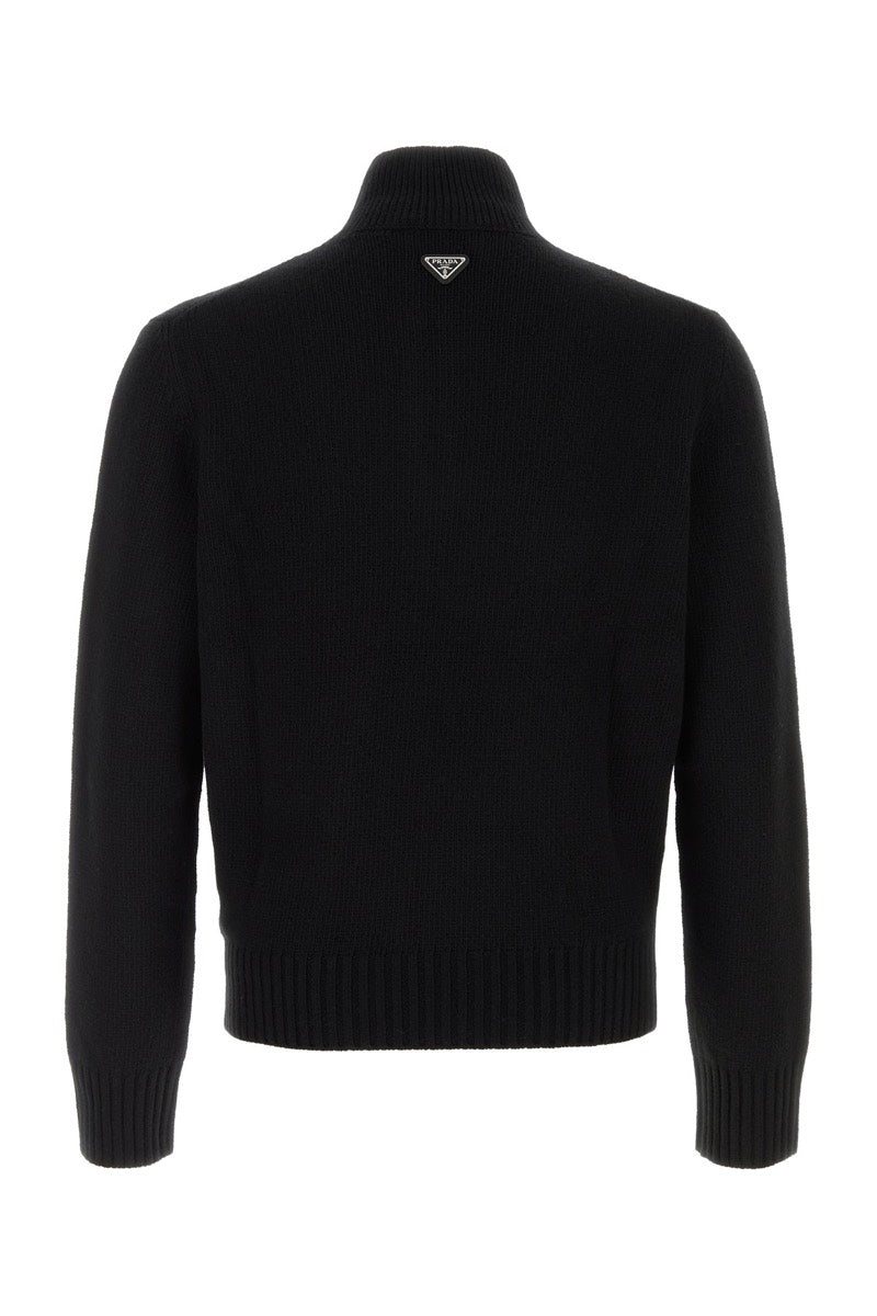 Prada Men's Wool Blend Sweater in Black