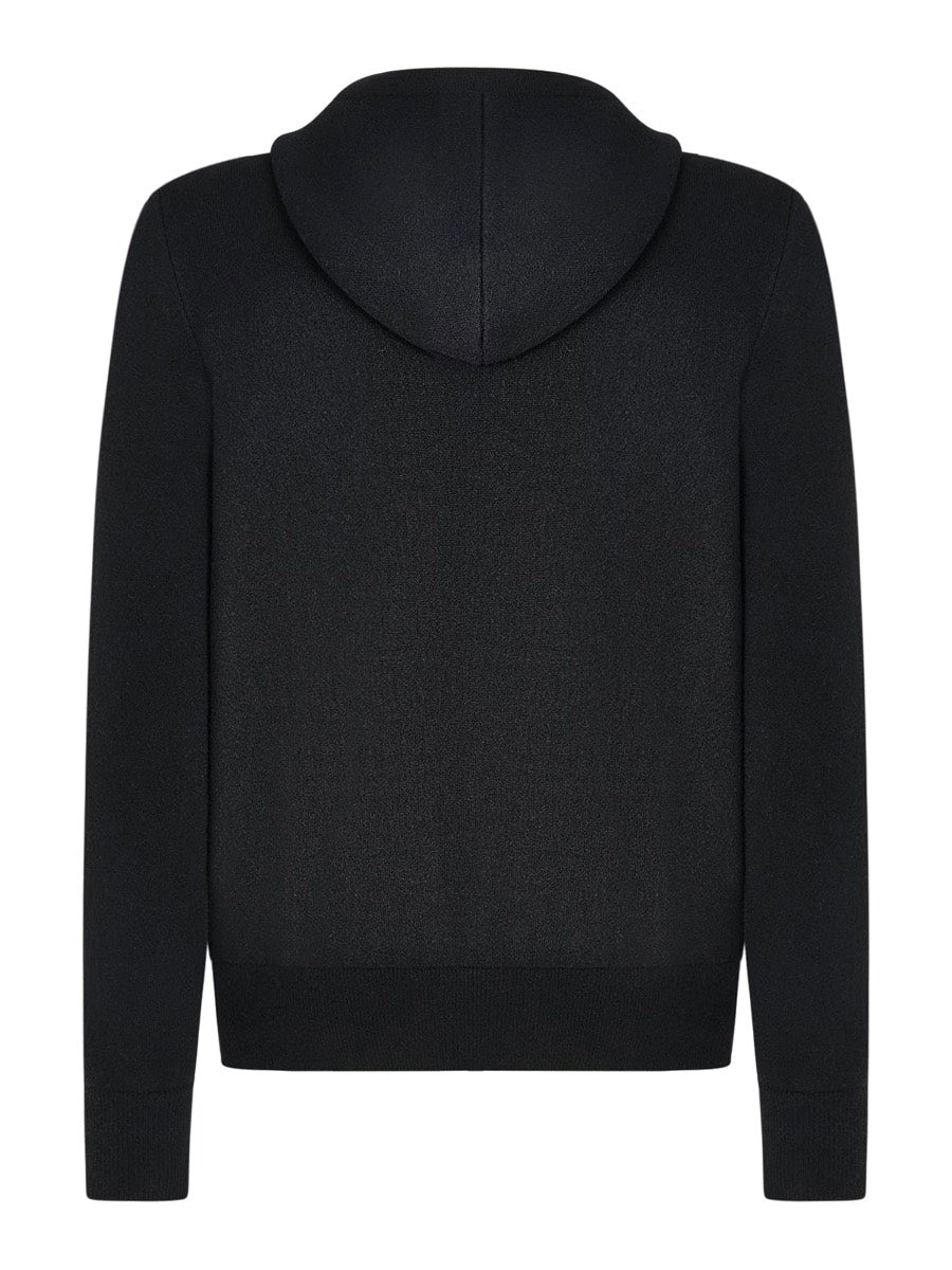 Fendi Men's Cashmere FF Zucca Sweatshirt in Black