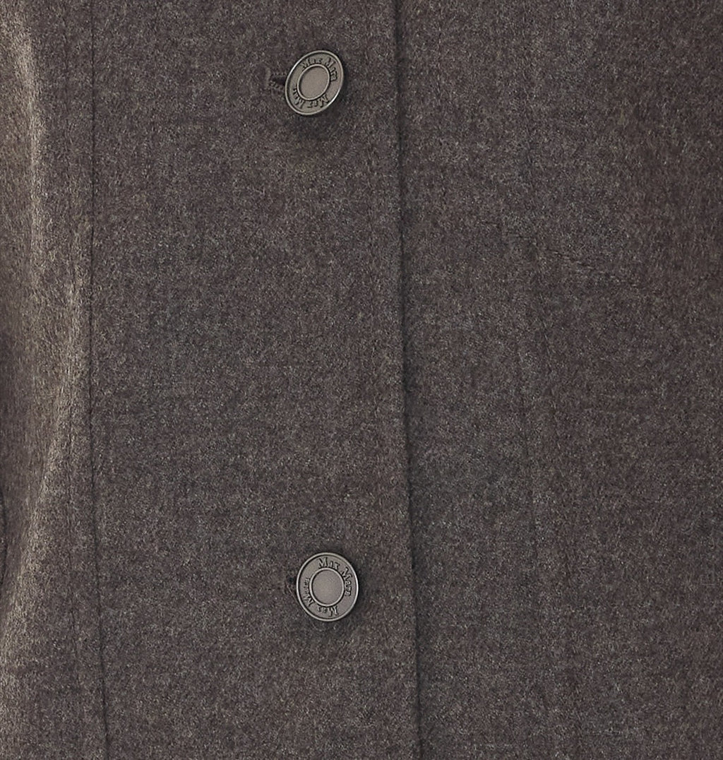 Max Mara Women's Virgin Wool Trucker Jacket in Grey