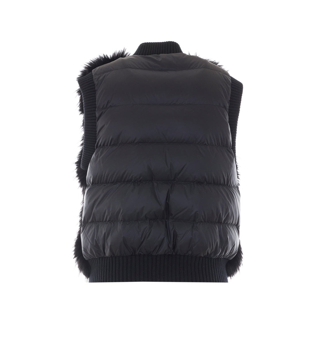 Moncler Women's Virgin Wool Down Vest in Black