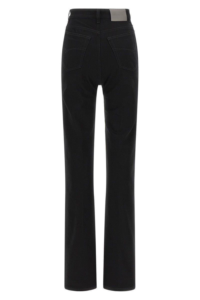 Balenciaga Women's Denim High-Waist Jeans in Black