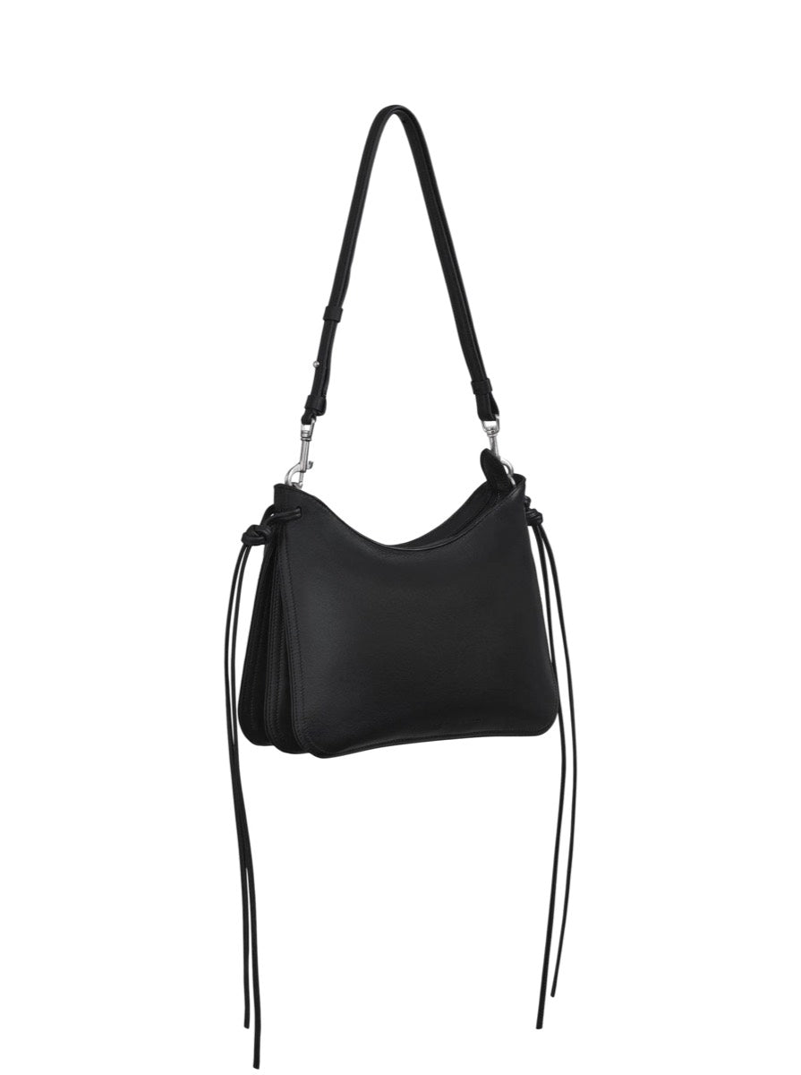 Phoebe Philo Women's Leather Gig Shoulder Bag in Black