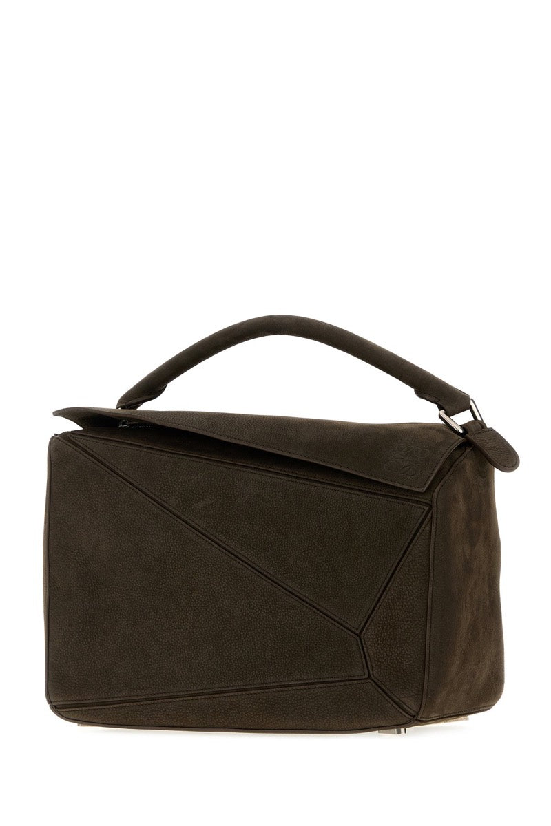 Loewe Men's Large Puzzle Handbag in Dark Brown