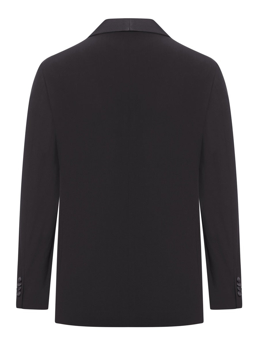 Giorgio Armani Men's Satin Suit in Black