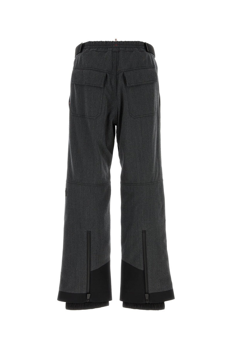 Moncler Grenoble Men's Wool Ski Pants in Charcoal