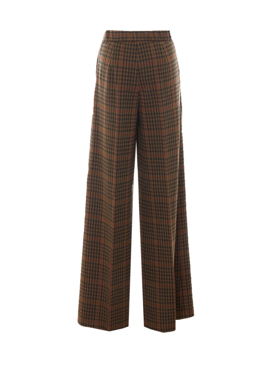 Max Mara Women's Wool Loose Trousers in Brown