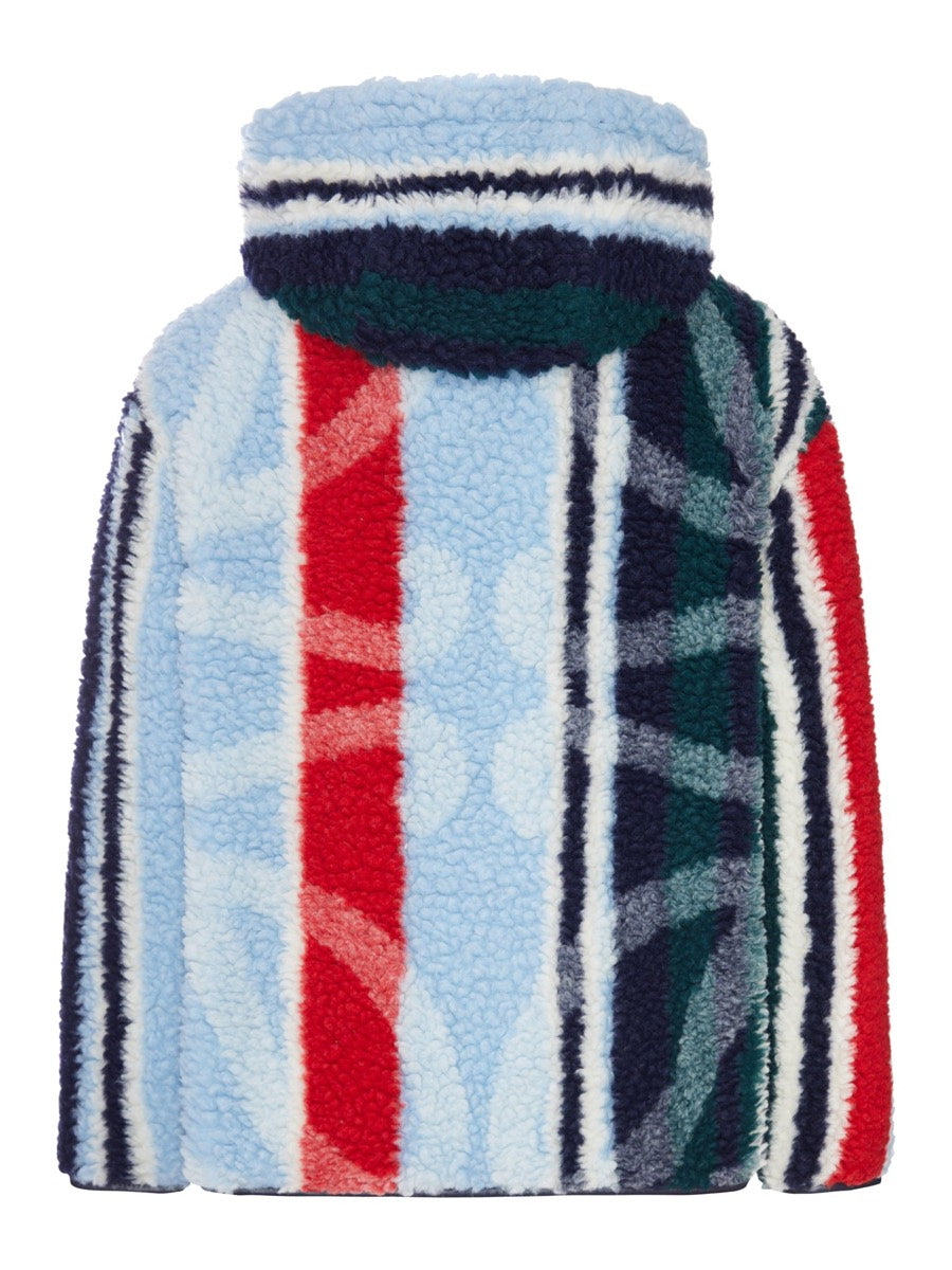 Loewe Men's Shearling Multicolor Hooded Teddy Jacket