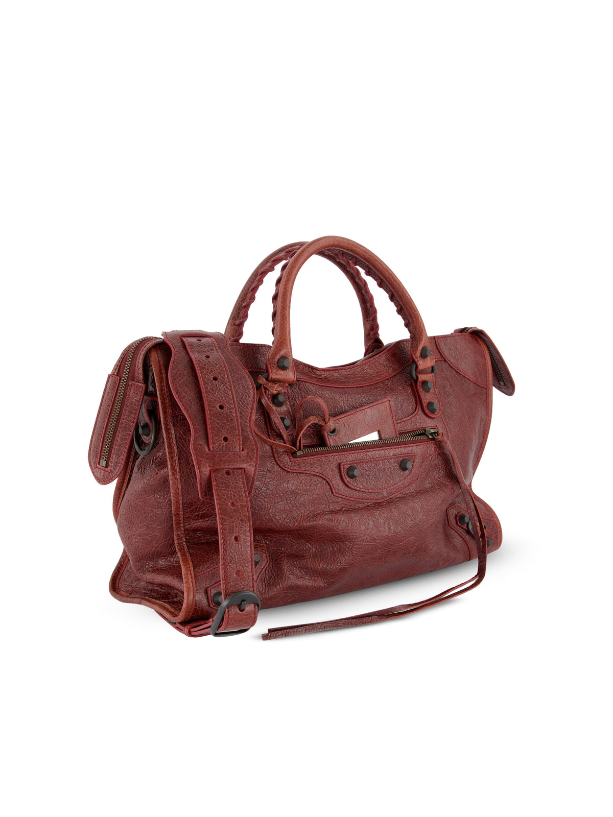Balenciaga Women's Le City Medium Leather Bag in Red - view 3