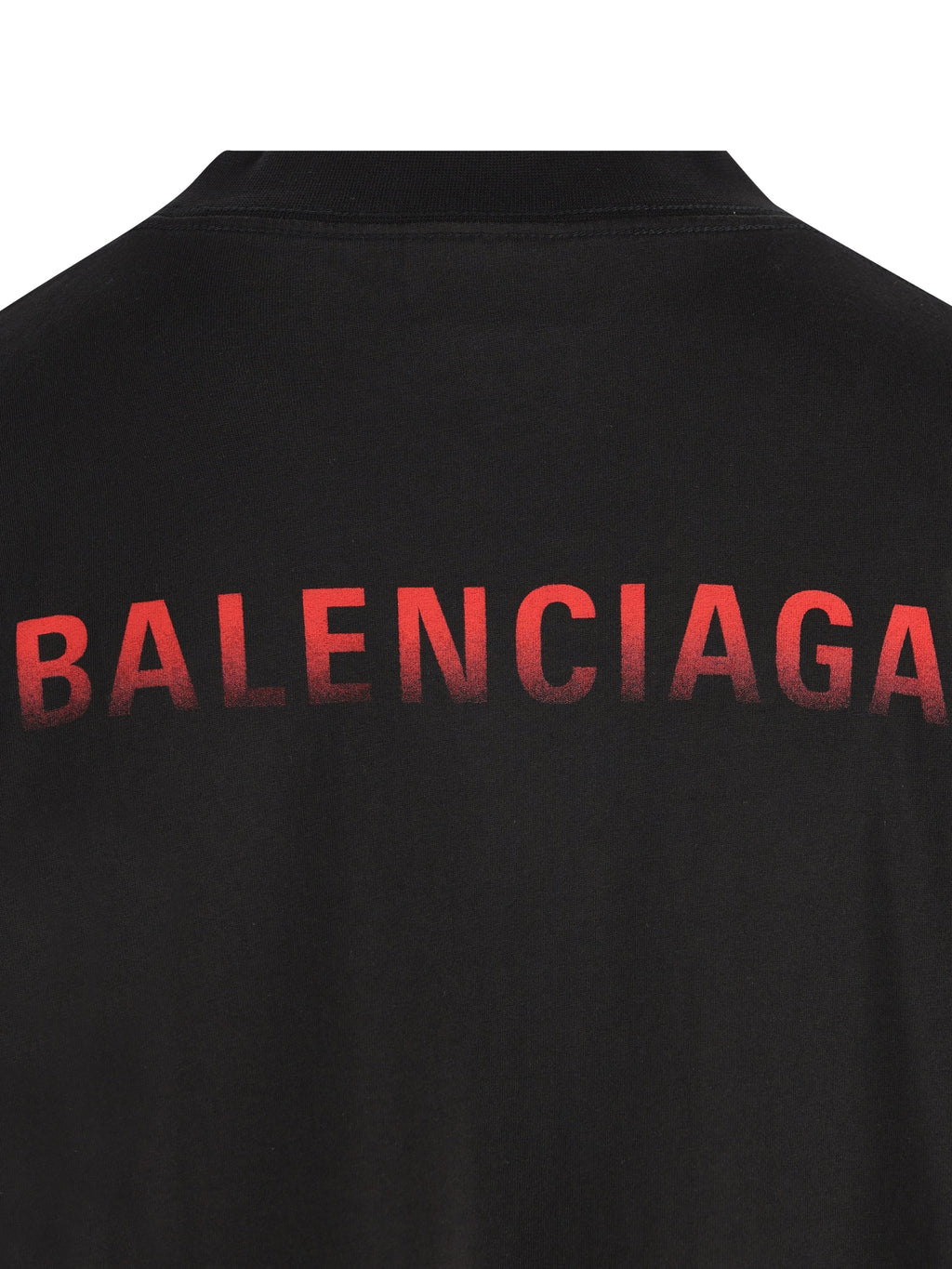 Balenciaga Women's Back Gradient Cotton T-Shirt in Black - view 3