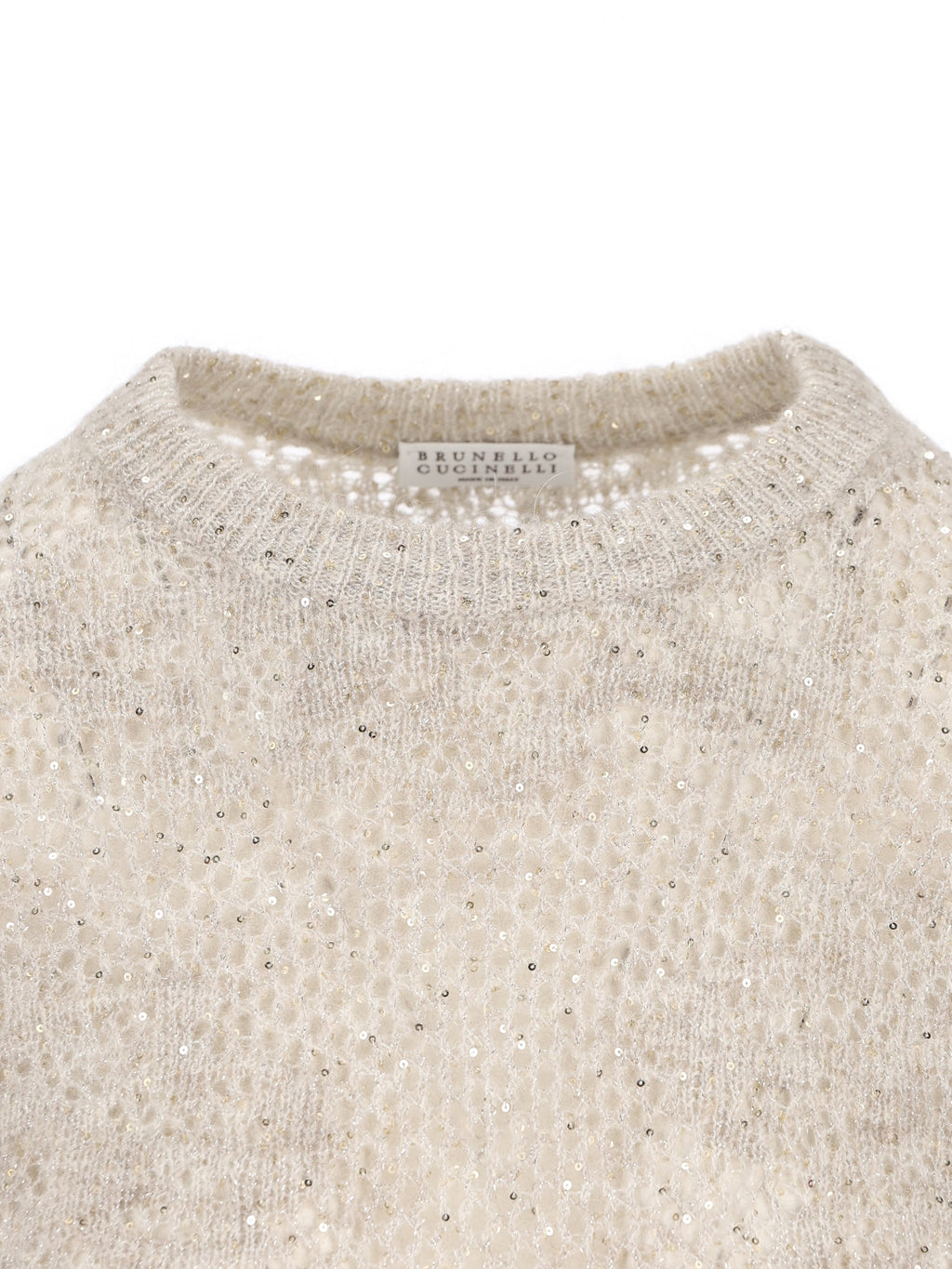 Brunello Cucinelli Women's Mohair Lace Jumper in Ivory - view 3