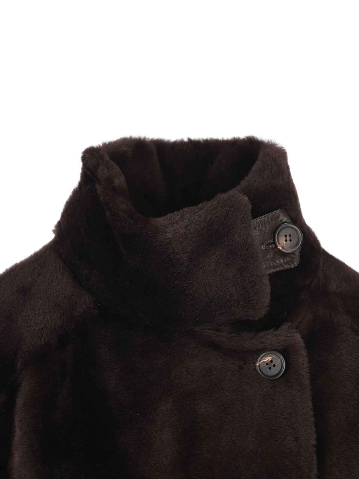 Brunello Cucinelli Women's Shearling Coat in Brown - view 3
