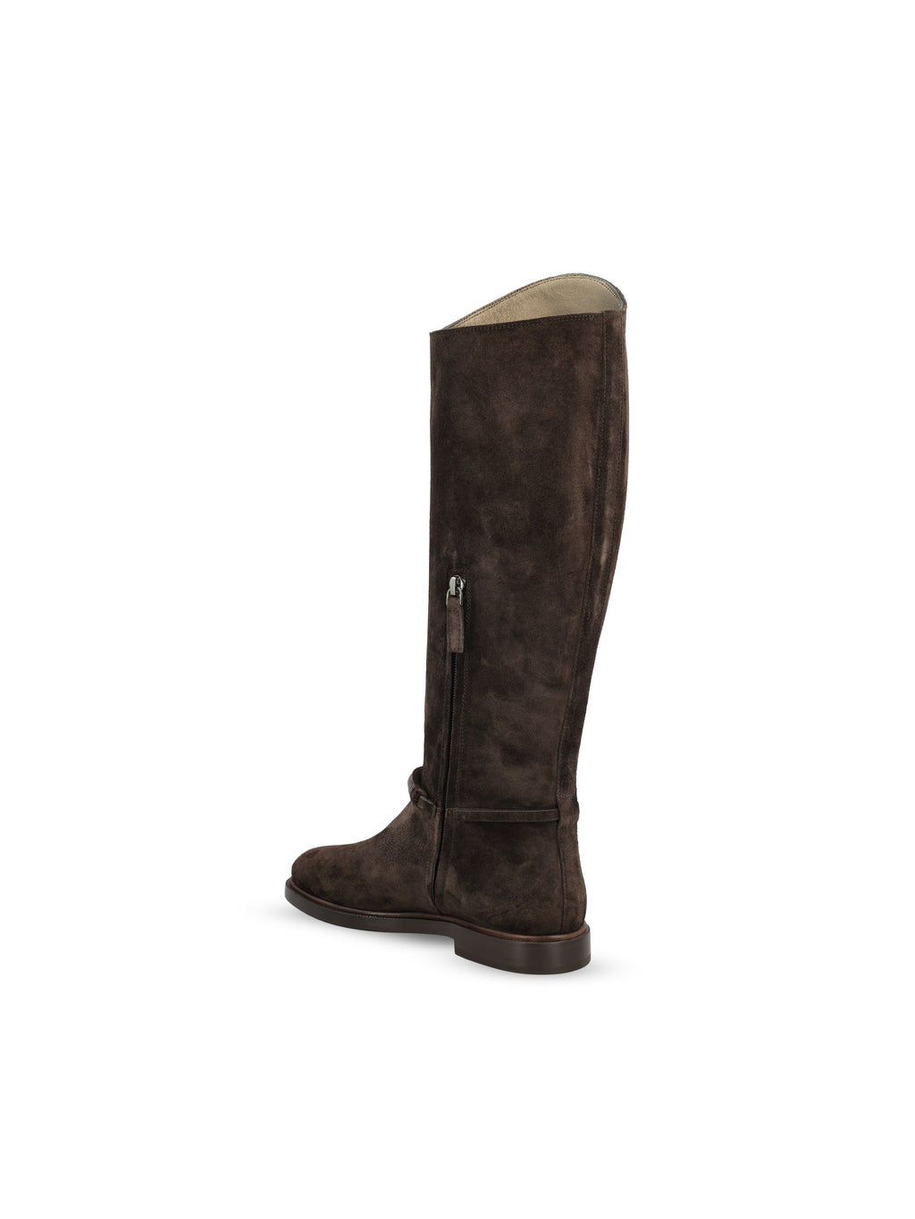 Brunello Cucinelli Women's Suede Strap Boots in Brown - view 3