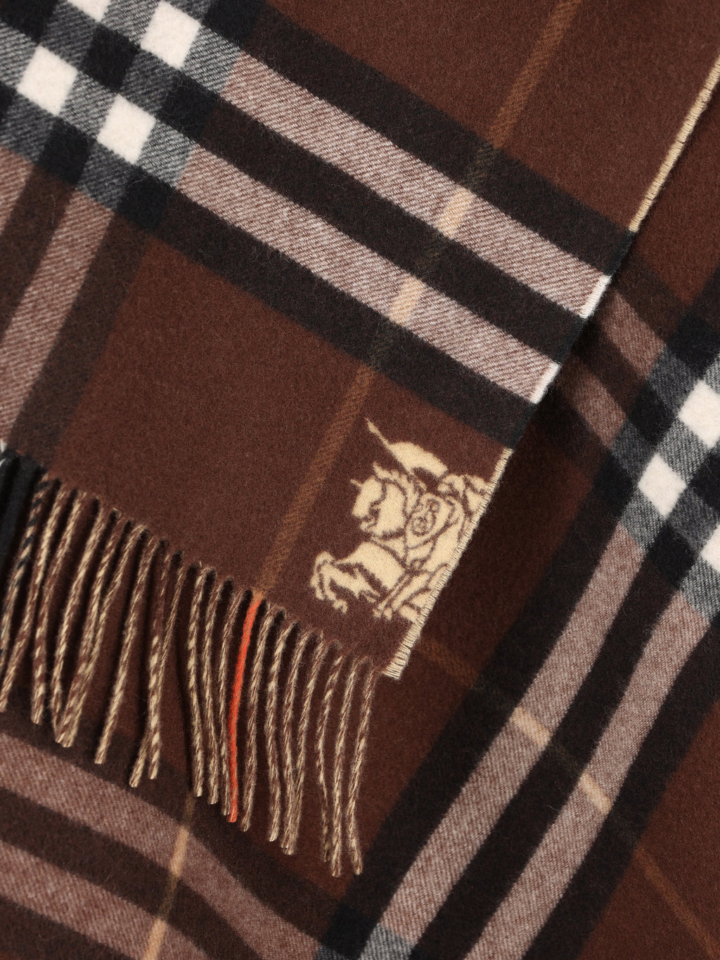Burberry Women's Wool Check Cape in Beige and Brown - view 3