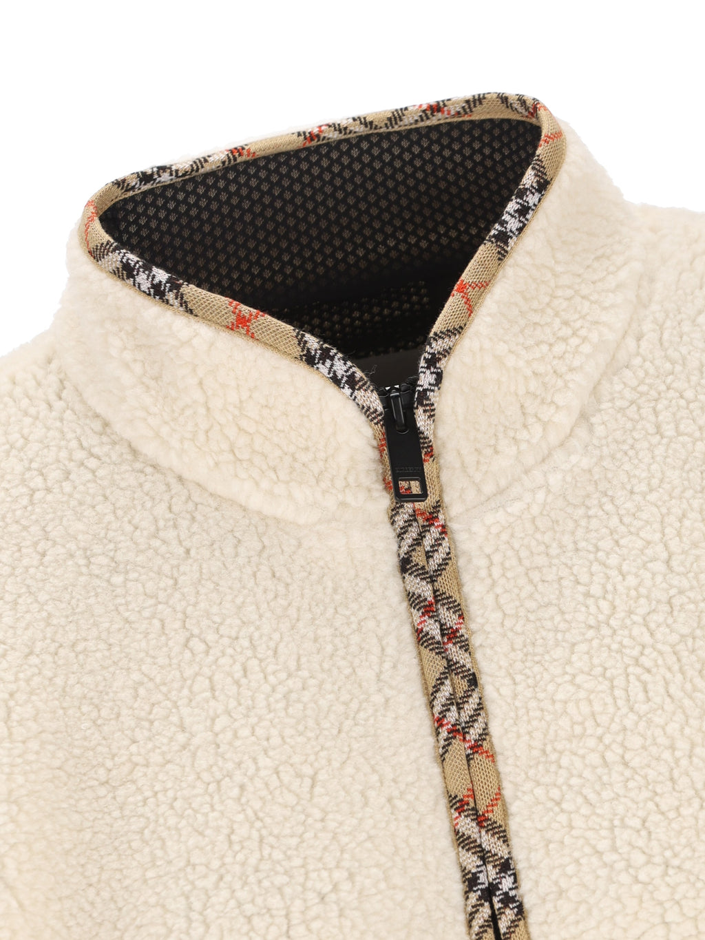 Burberry Women's Cropped Fleece Jacket in Beige - view 3