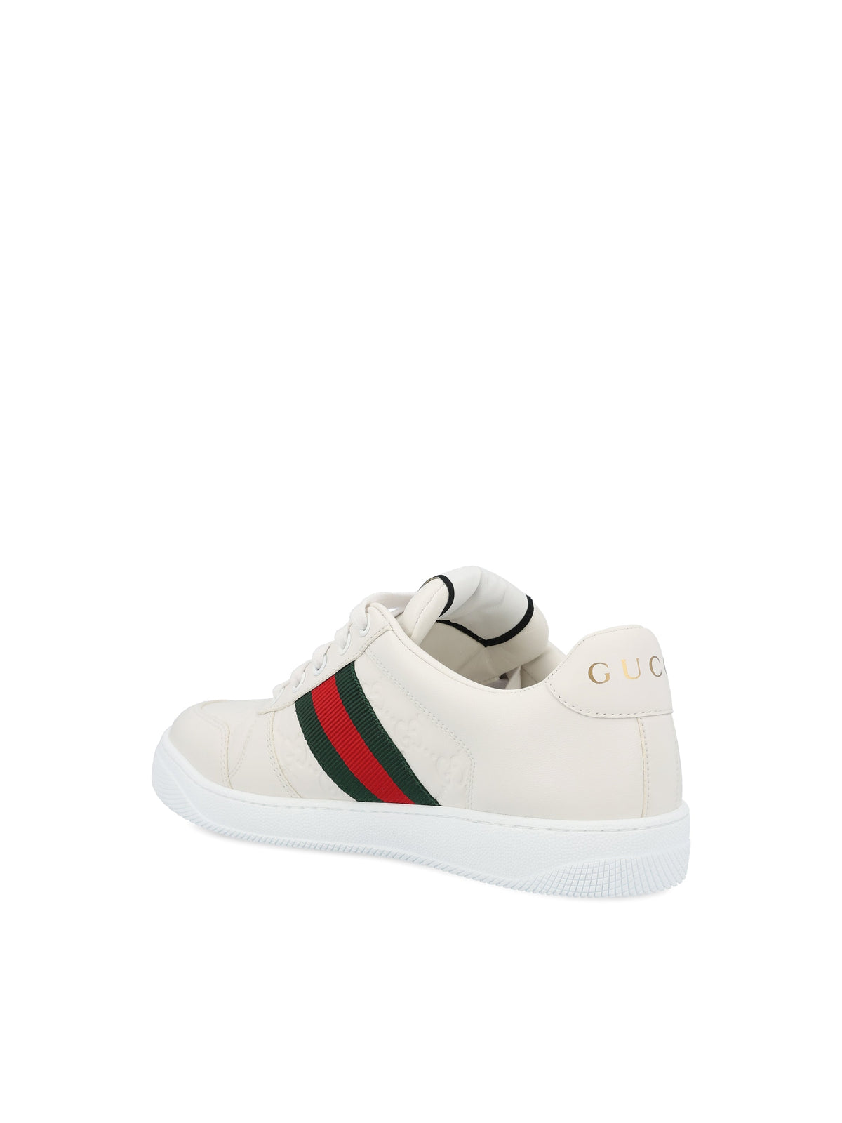 Gucci Women's Screener Leather Sneakers in White - view 3