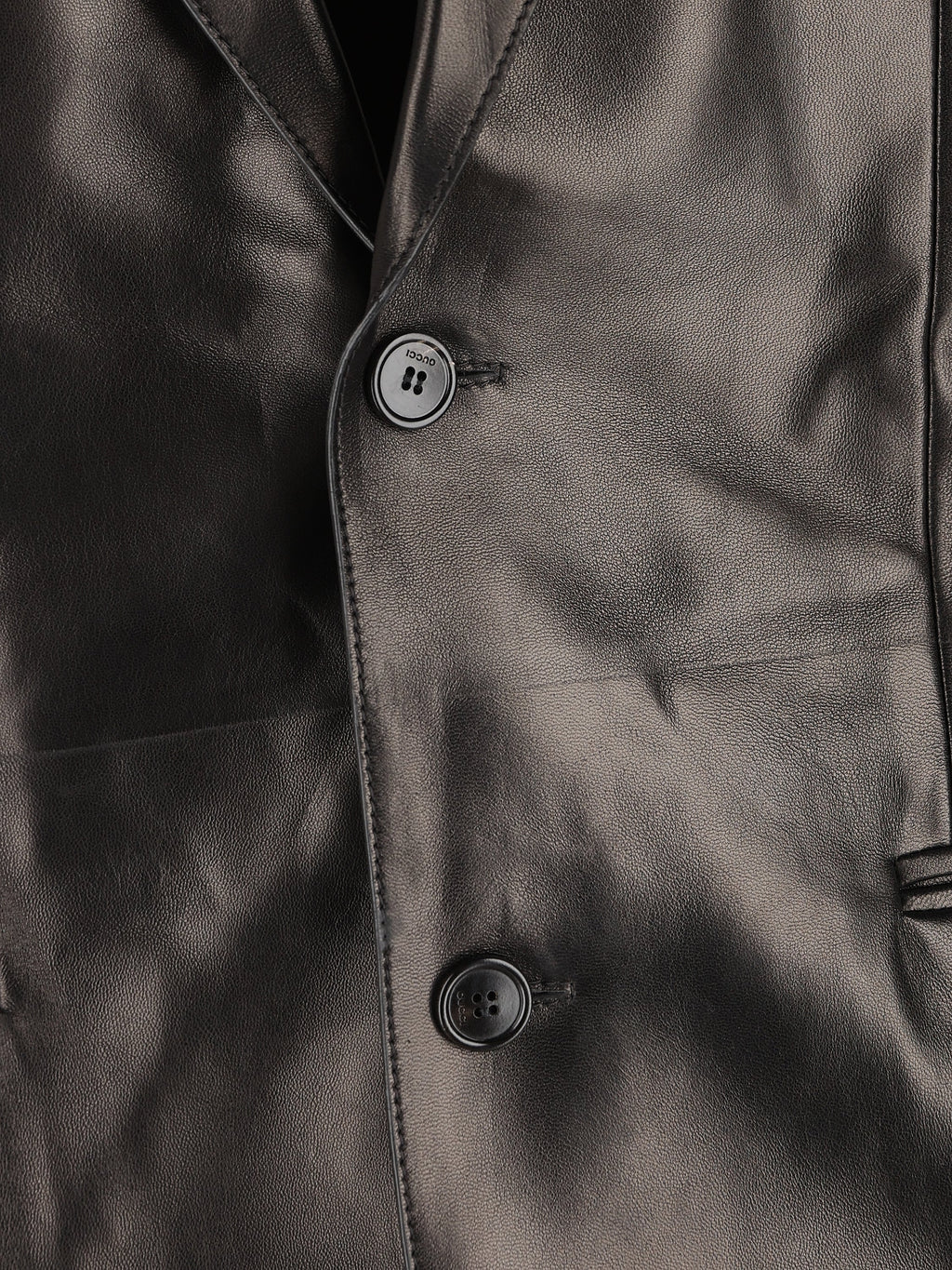 Gucci Men's Leather Blazer in Black - view 3