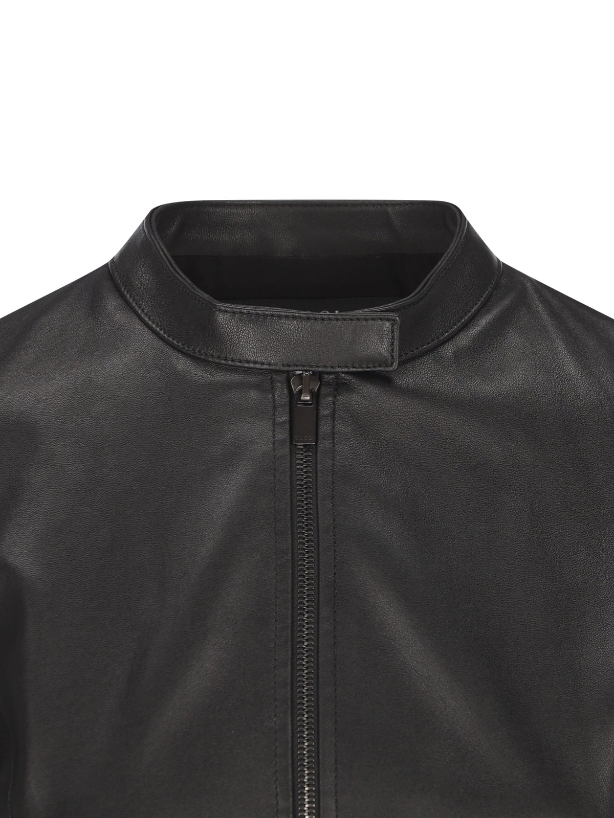Gucci Women's Cropped Leather Jacket in Black - view 3