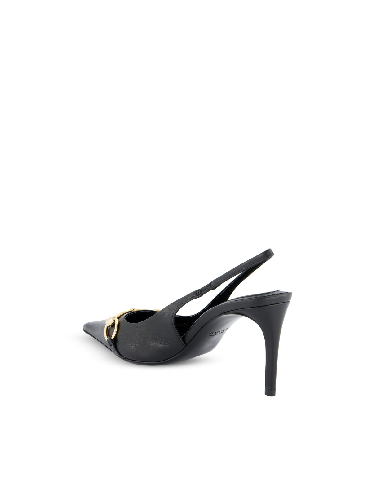 Gucci Women's Horsebit Leather Slingback Pumps in Black - view 3