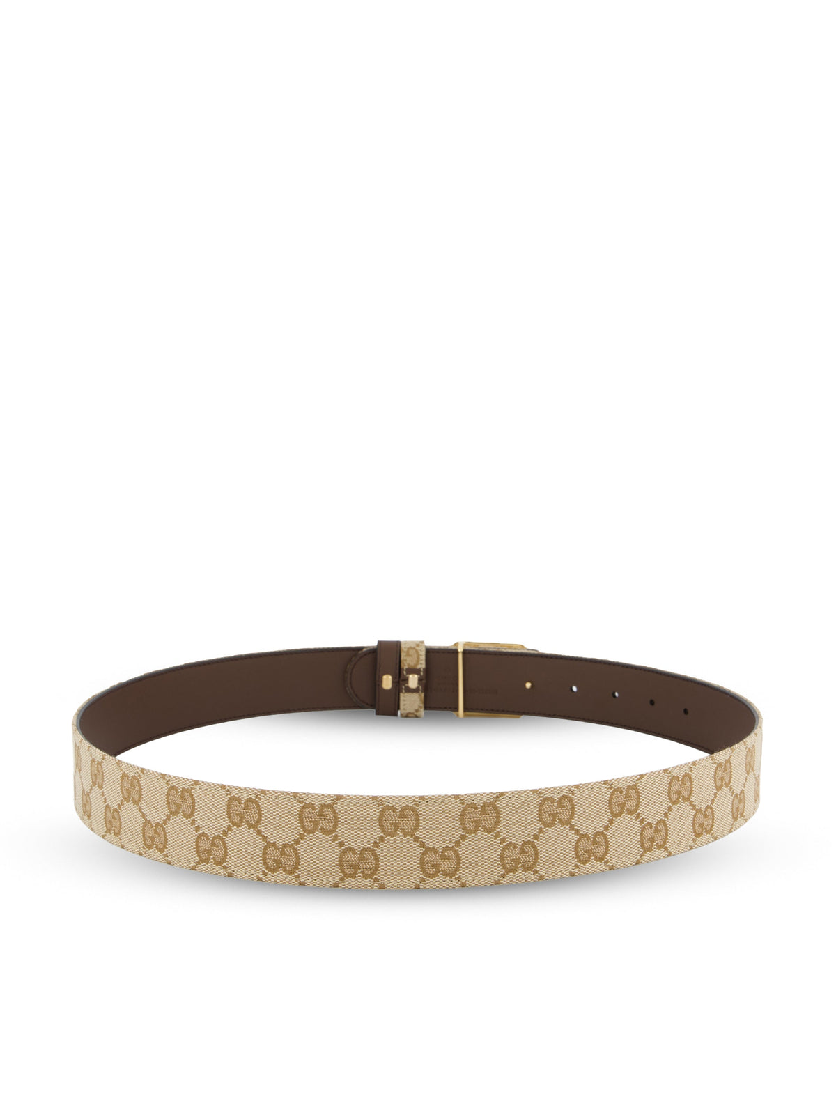 Gucci Women's Reversible Canvas Belt in Beige and Brown - view 3