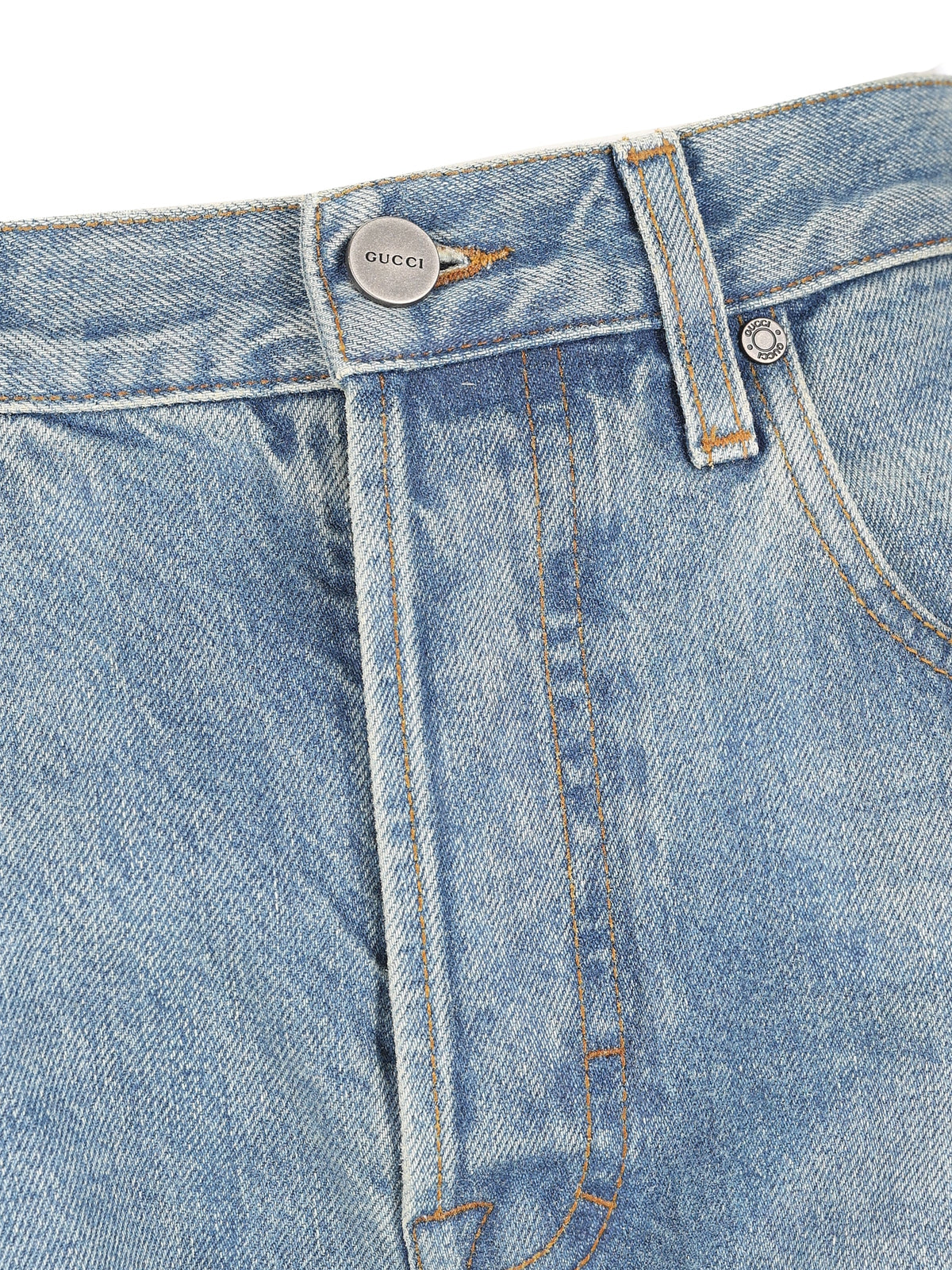 Gucci Women's Straight Denim Jeans in Blue - view 3