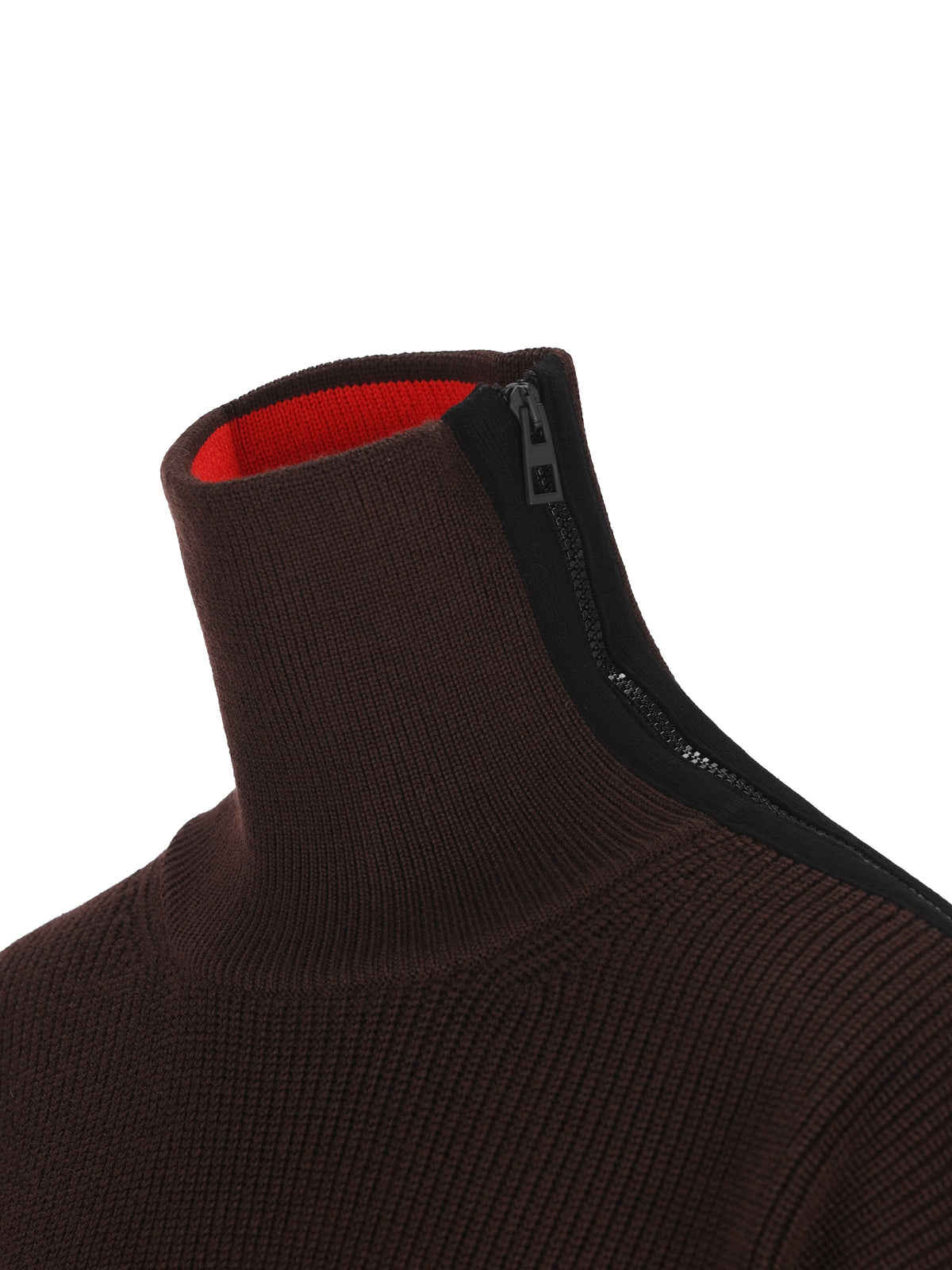 Loewe Women's Wool Zip Jumper in Brown - view 3