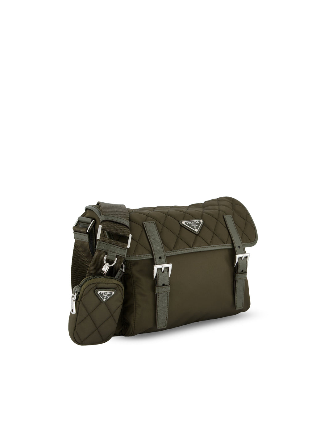Prada Women's Re-Nylon Large Shoulder Bag in Green - view 3