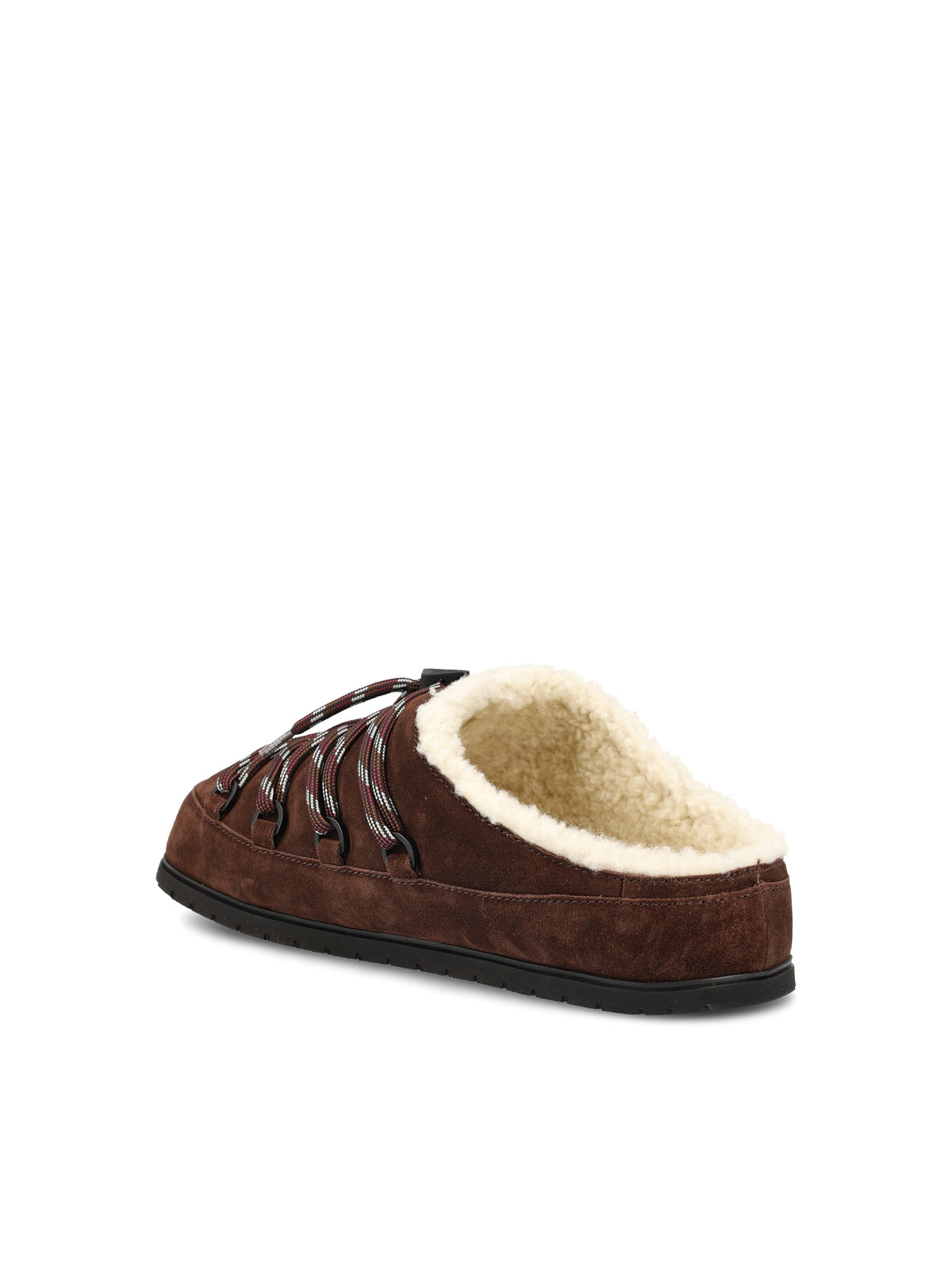 Prada Women's Suede Shearling Mules in Brown - view 3