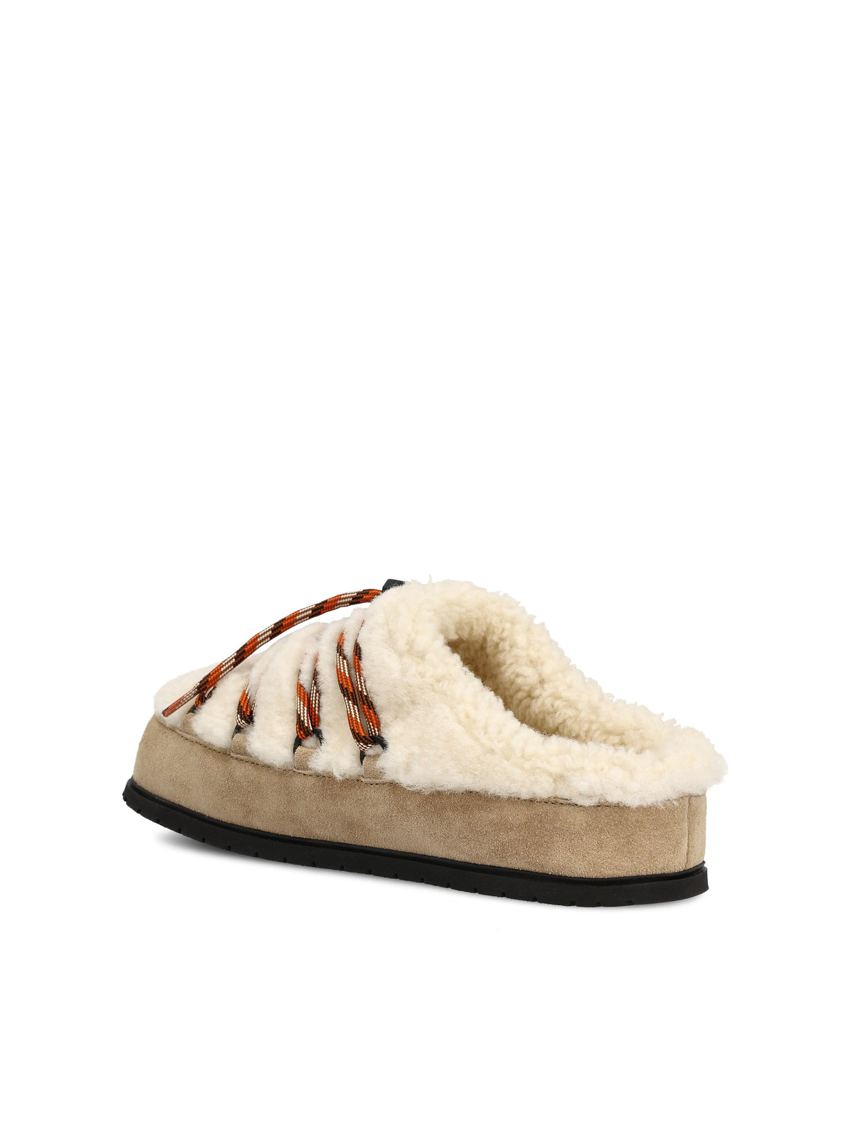 Prada Women's Wool Suede Mules in Beige - view 3