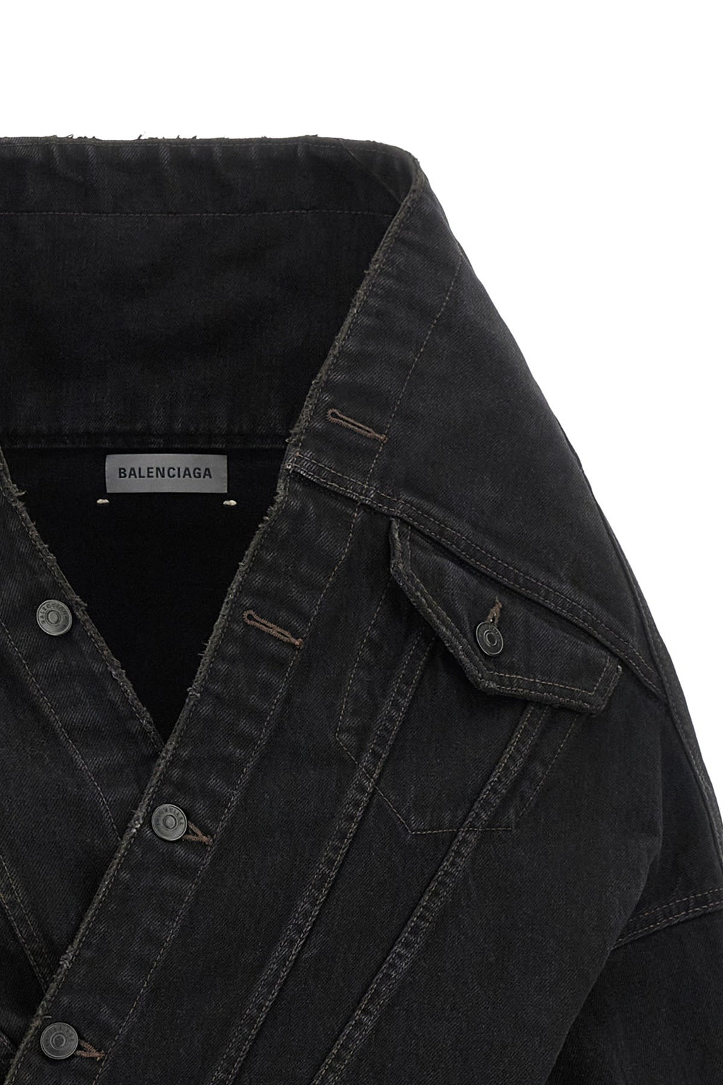 Balenciaga Women's Wrap Jacket in Black Cotton - view 3