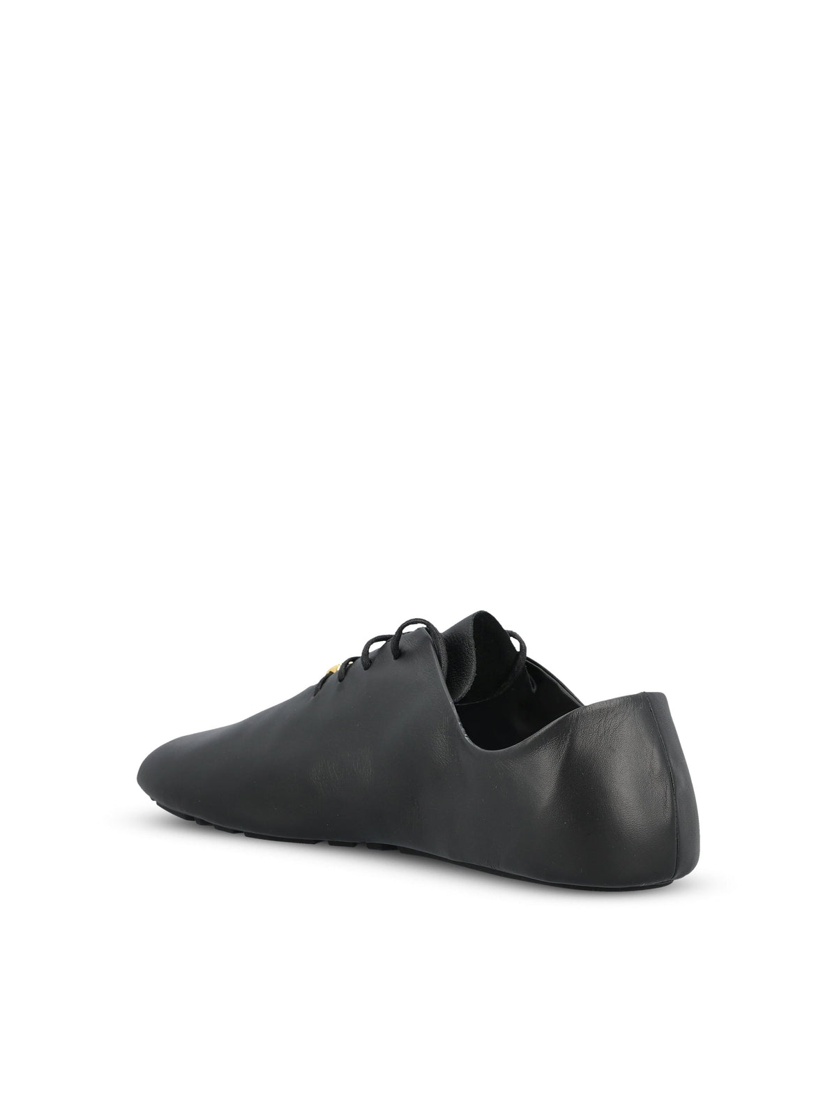 Loewe Women's Pebble Leather Lace-Up Shoes in Black - view 3