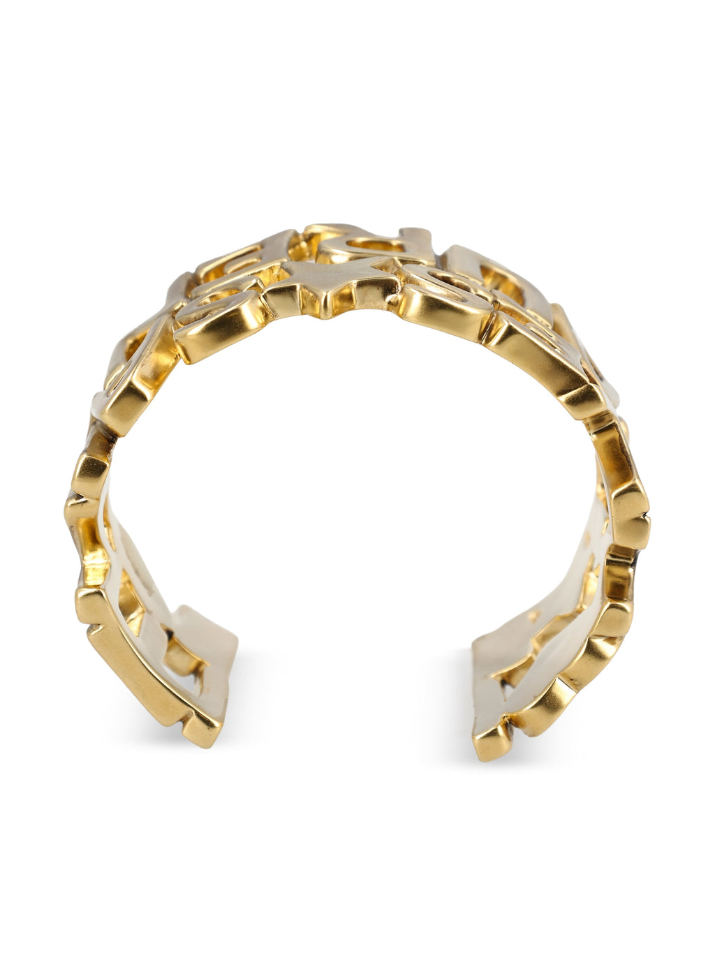Saint Laurent Women's Metal Cuff Bracelet in Gold - view 3