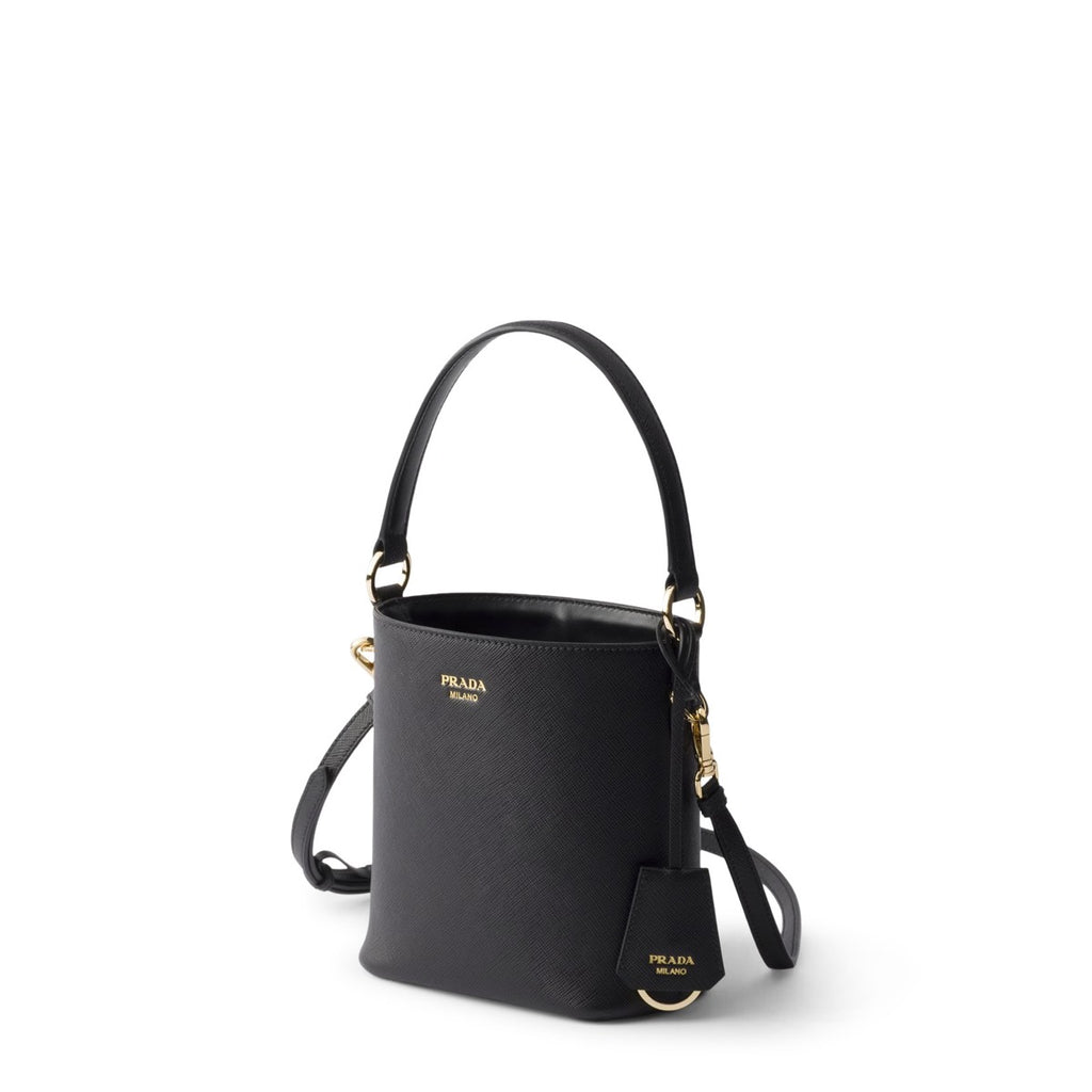 Prada Women's Saffiano Bucket Bag in Black