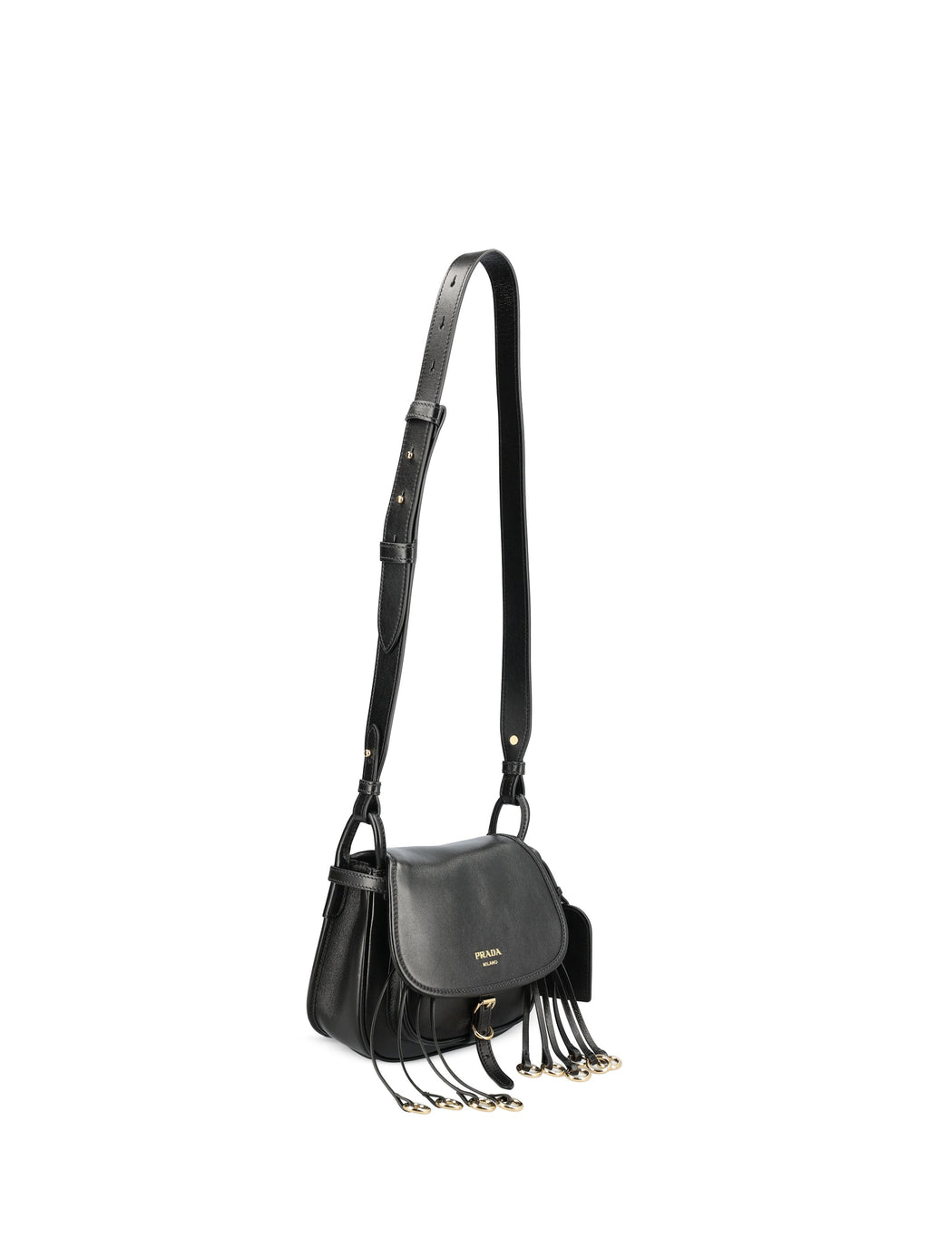 Prada Women's Corsaire Leather Shoulder Bag in Black - view 3