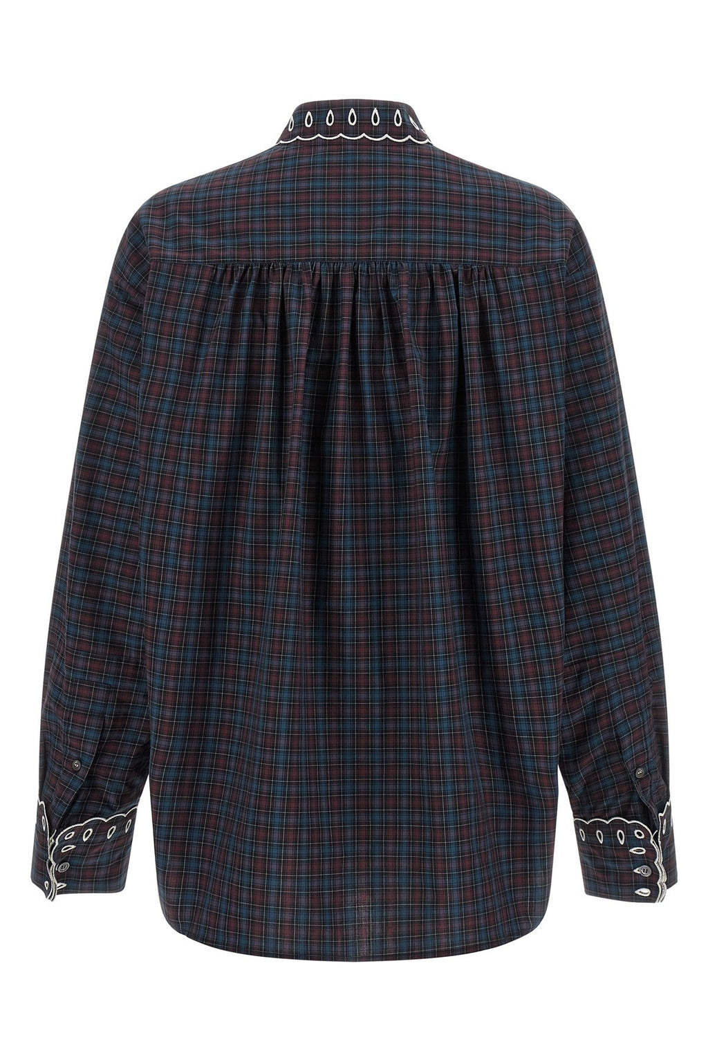 Marni Women's Sangallo Embroidery Shirt in Blue Cotton - view 3