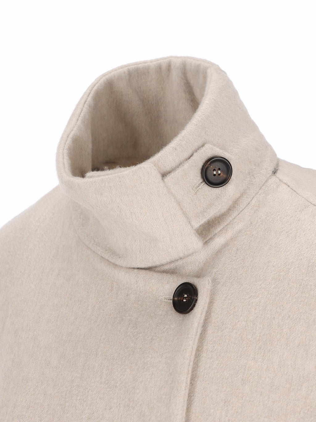 Brunello Cucinelli Women's Cashmere Belted Coat in Ivory - view 3