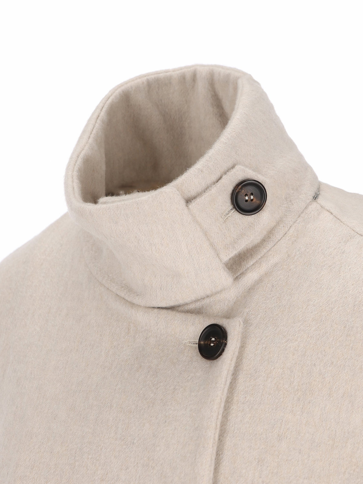 Brunello Cucinelli Women's Cashmere Belted Coat in Ivory - view 3