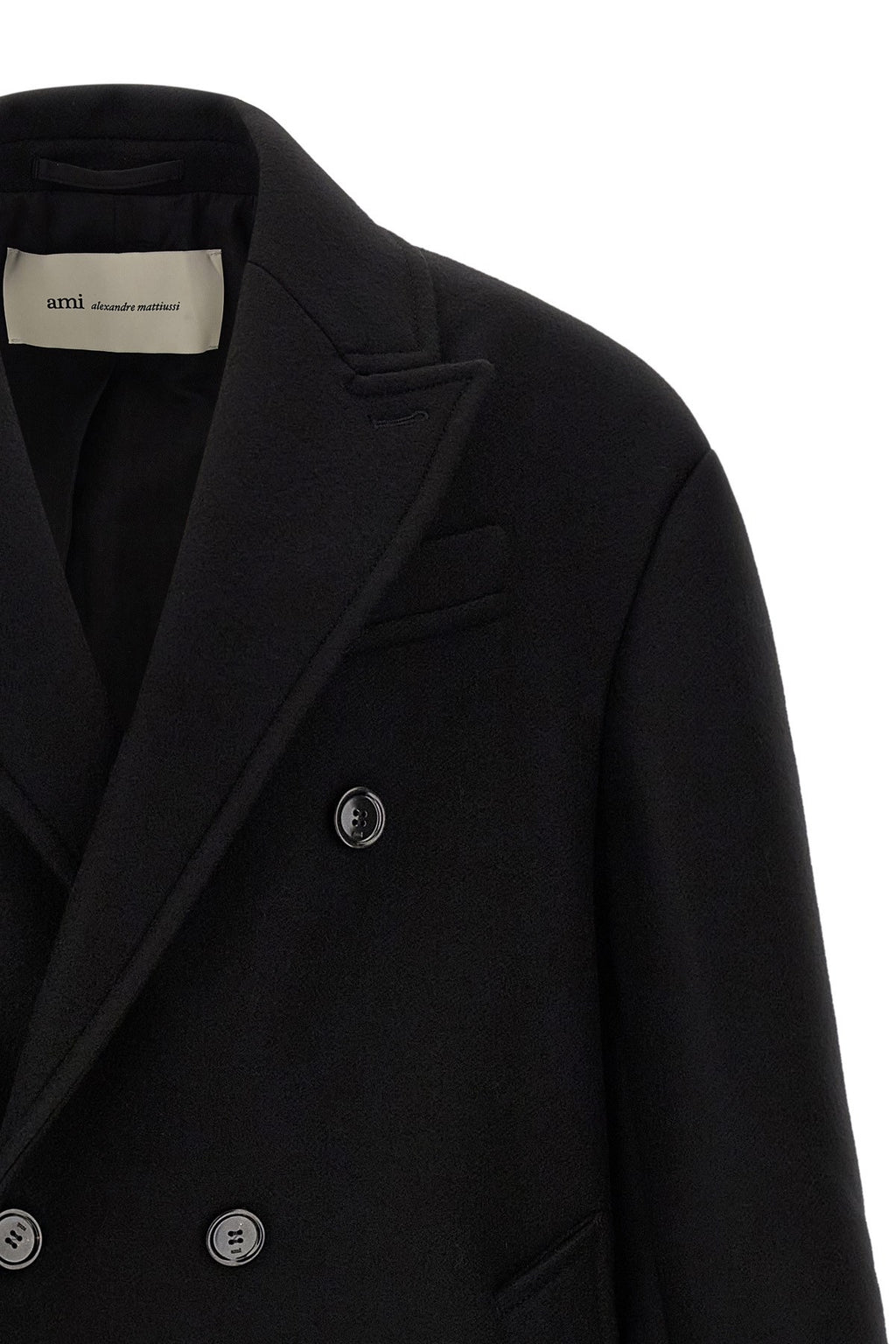 Ami Paris Men's Gabardine Coat in Black - view 3