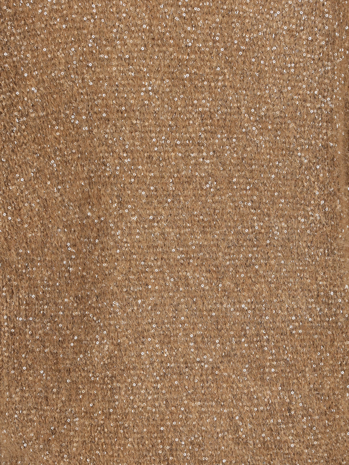 Brunello Cucinelli Women's Mohair V-Neck Jumper in Brown - view 3