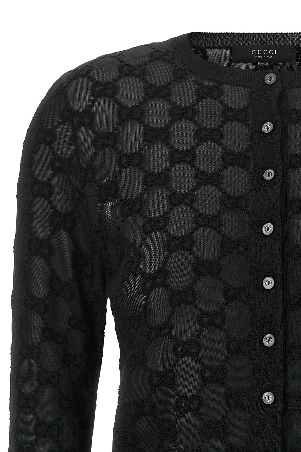 Gucci Women's GG Embroidered Cardigan in Black - image 3