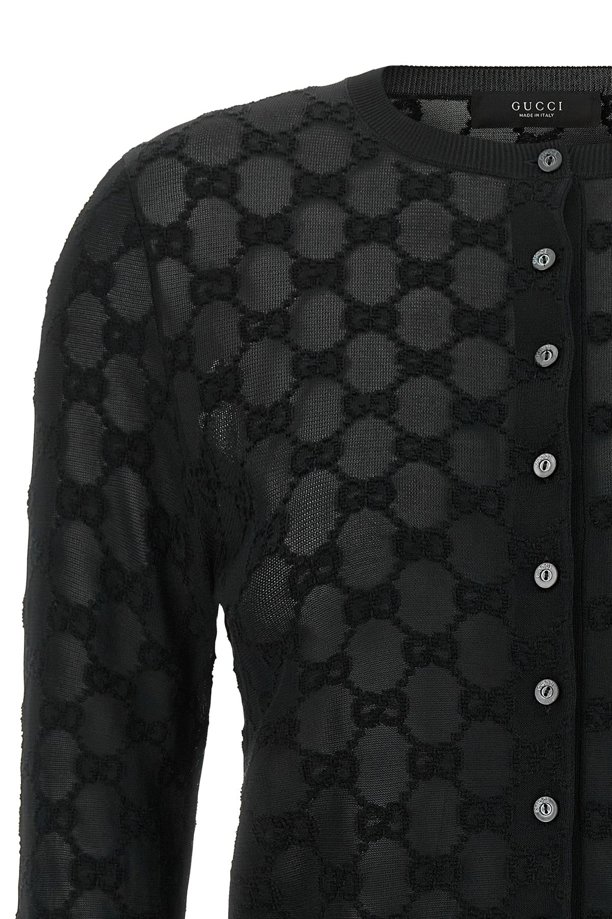 Gucci Women's GG Embroidered Cardigan in Black - image 3