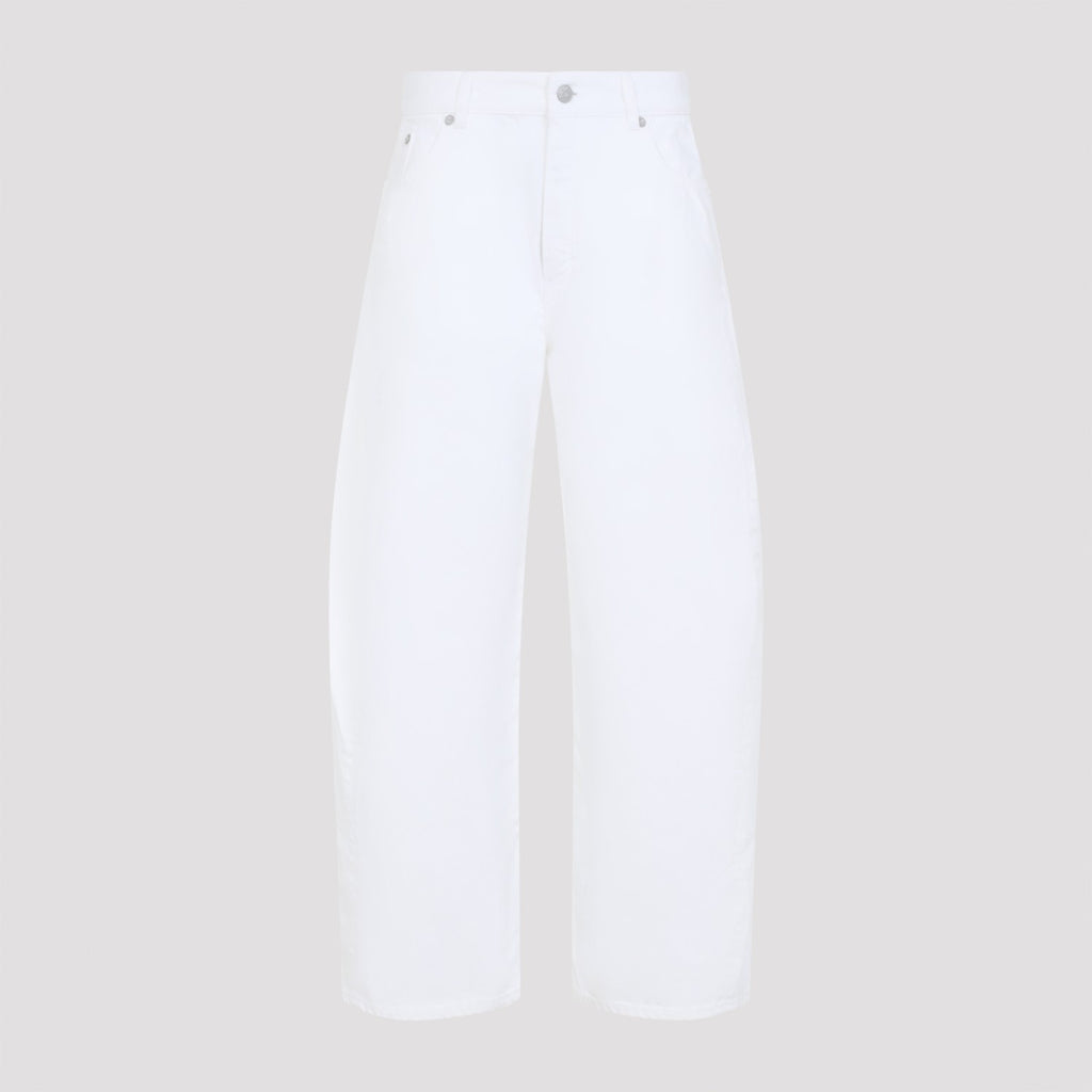 Alaia Women's Rodeo Light White Denim Trousers in Blanc - image 3