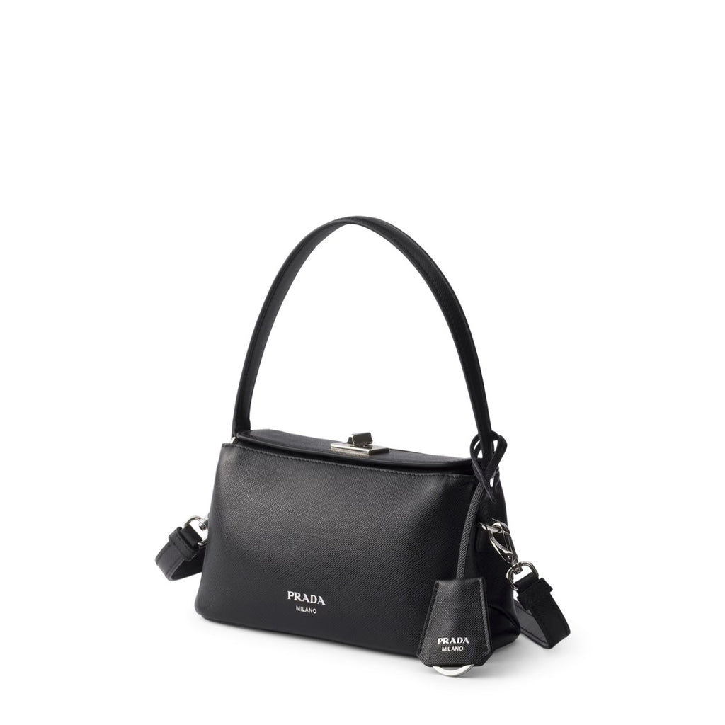 Prada Women's Saffiano Midi Bag in Black