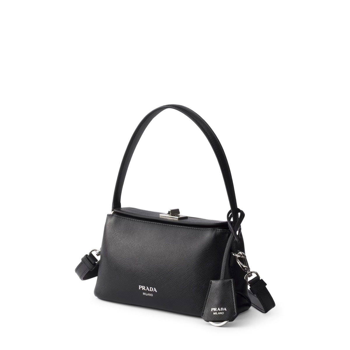 Prada Women's Saffiano Midi Bag in Black