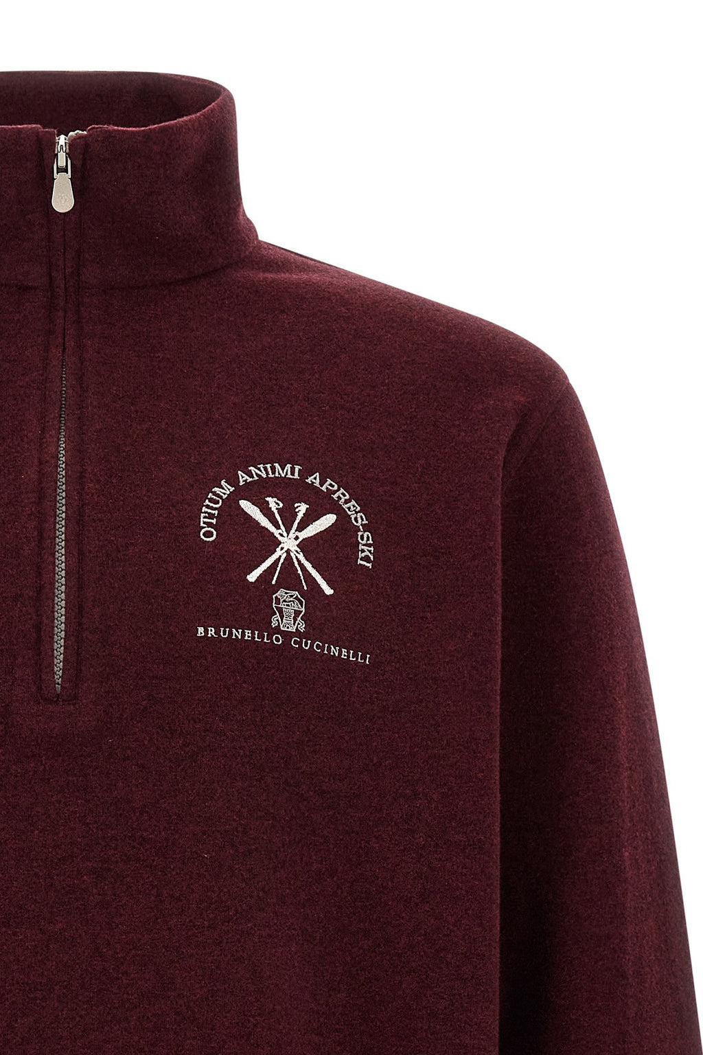 Brunello Cucinelli Men's Sweatshirt in Bordeaux Wool - view 3