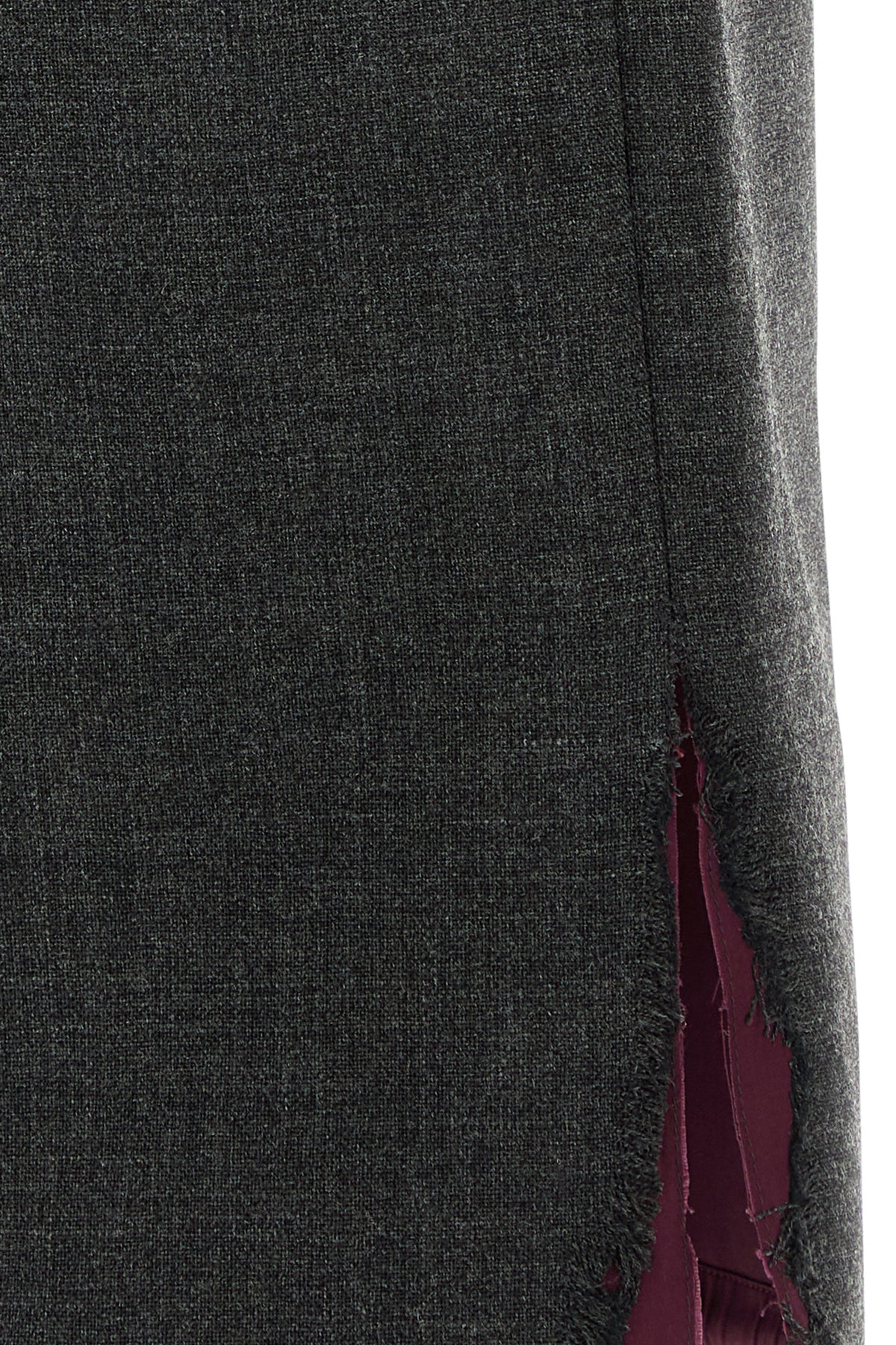 Prada Women's Wool Drawstring Skirt in Charcoal - image 3
