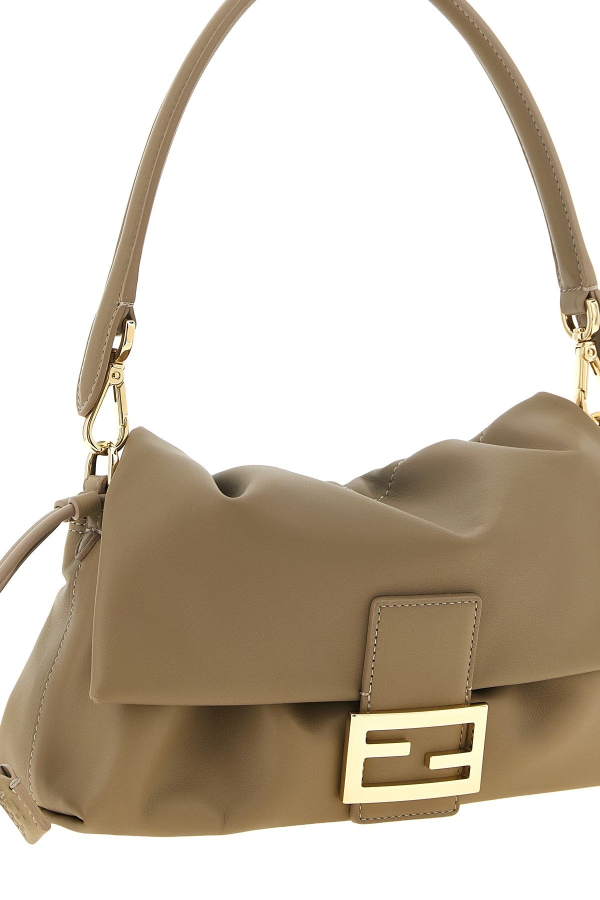 Fendi Women's Baguette Soft Media Bag in Beige Leather - view 3