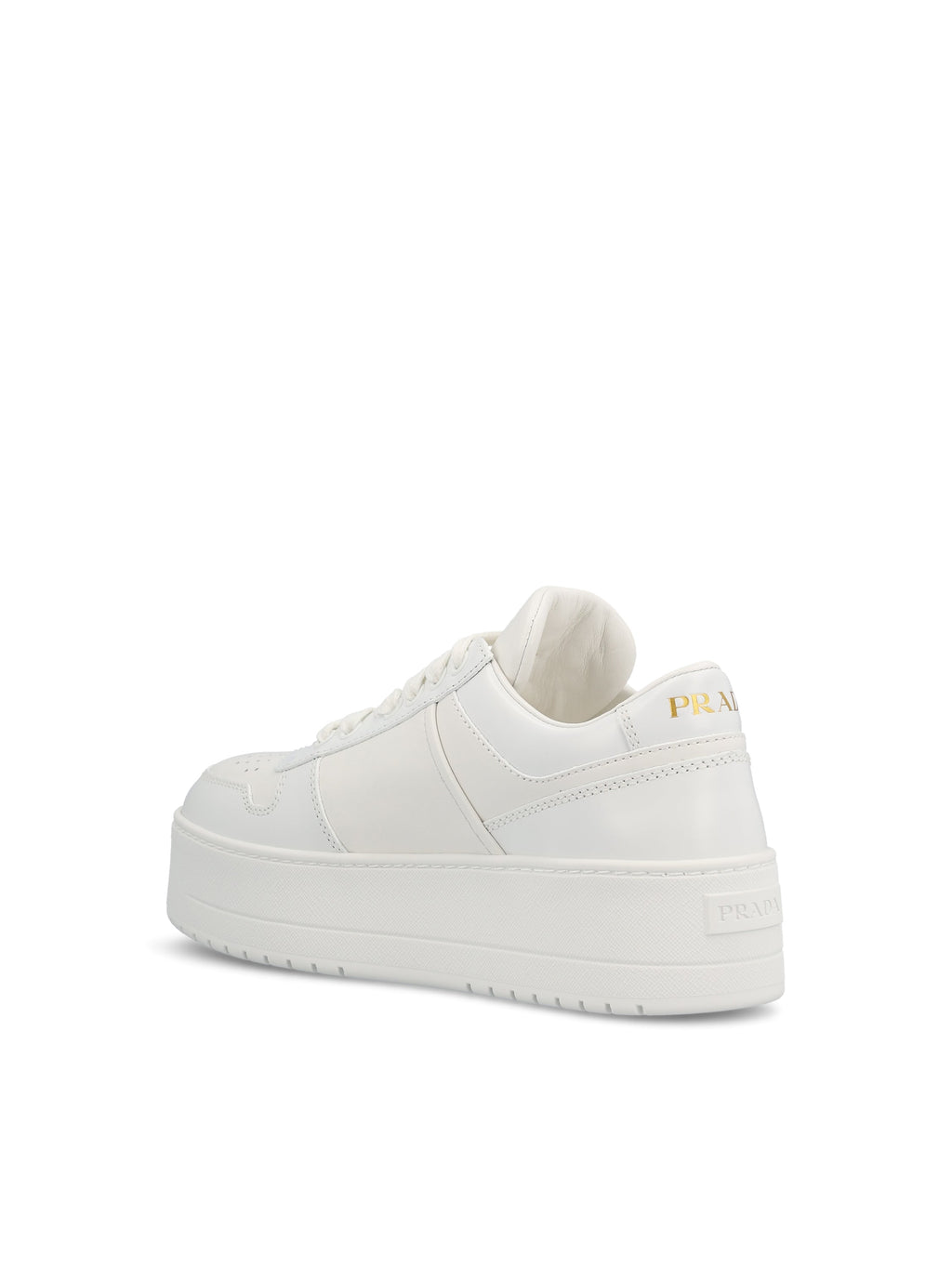 Prada Women's Downtown Leather Sneakers in White - view 3